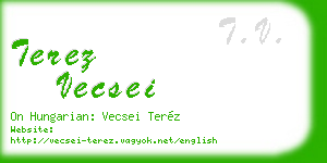 terez vecsei business card